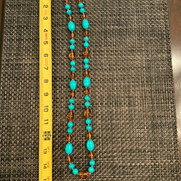 Joan Rivers Turquoise and Amber Necklace - Picture 3 of 3